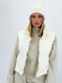 Chaleco crop acolchado