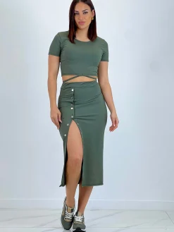 Conjunto top y falda Adele