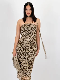 Conjunto tul choker animal print