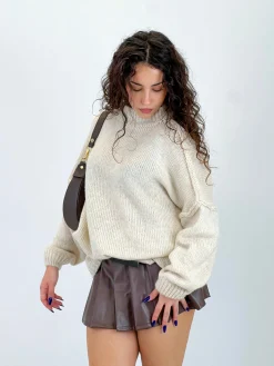 Falda short polipiel tablas