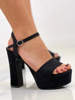 Sandalia tacón piel vuelta Amira