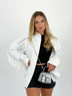 Sobrecamisa denim tachuelas