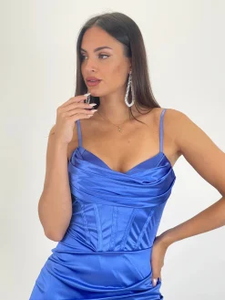 Vestido satinado corset Aroa